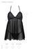 Пеньюар Passion KERRIA CHEMISE black, XXL/XXXL, кружевной верх, трусики в комплекте