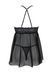 Пеньюар Passion KERRIA CHEMISE black, XXL/XXXL, кружевной верх, трусики в комплекте