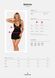 (SALE) Сорочка Obsessive Selinne chemise & thong XS/S Black, стринги, двойные бретели