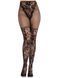 Колготки Leg Avenue Dahlia Lace Tights with Net Thigh Detail One Size