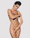 Бодистокинг с крупной ячейкой и открытой грудью Obsessive Bodystocking N102 S/M/L, черный