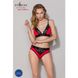 Эластичный топ с кружевом Passion PS001 TOP red-black, size L