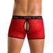 Мужские прозрачные боксеры Passion 046 SHORT PARKER XXL/XXXL Red, сетка, под леопард