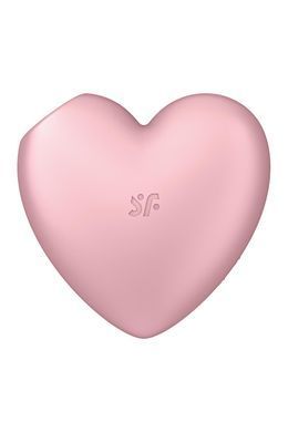 Вакуумный стимулятор-сердечко с вибрацией Satisfyer Cutie Heart Light Red