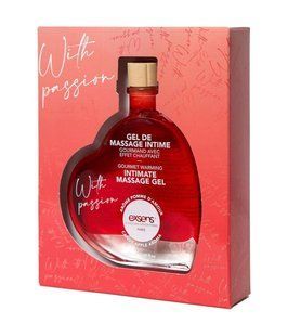 Массажный гель EXSENS With Passion Candy Apple 50 мл разогревающий, без сахара, съедобный
