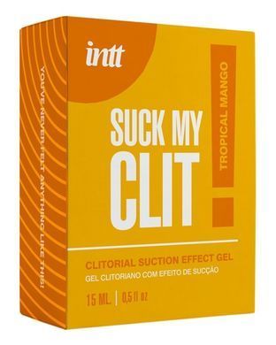 Смоктайзер для клитора Intt Suck My Clit Tropical Mango (15 мл), манго, гель с эффектом посасывания