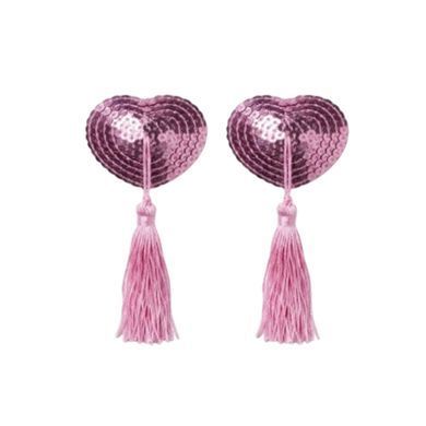 Пестис-сердечки с кисточками Art of Sex - Sparkling Hearts, розовый