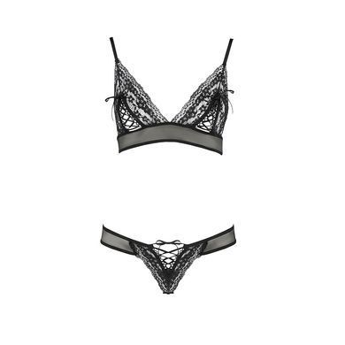 Комплект белья Passion ERZA SET S/M, black, лиф и трусики