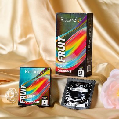 Презервативы Holographic Recare Fruit Flavour Condoms 12 шт, ароматы: мята, банан, клубника