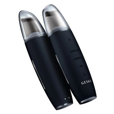 Мікрострумовий скрабер для шкіри та усунення чорних точок GESKE MicroCurrent Skin Scrubber&Blackhead Remover 9в1 black