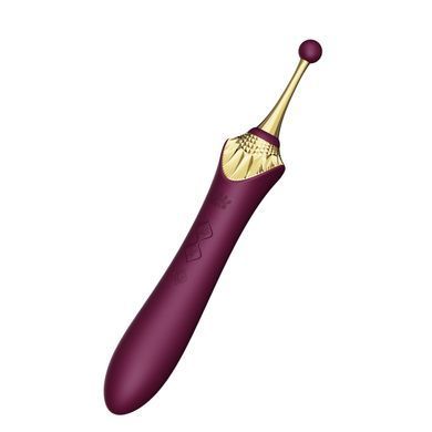Мультифункциональный вибратор Zalo &mdash; Bess 2 Velvet Purple, 4 насадки, подогрев