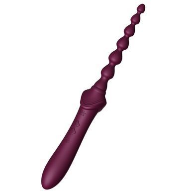 Мультифункциональный вибратор Zalo &mdash; Bess 2 Velvet Purple, 4 насадки, подогрев