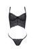 Комплект Passion KERRIA SET black, L/XL, сетка+кружево, бюстье и стринги