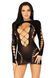 (SALE) Leg Avenue Long sleeve cut out mini dress Black O/S