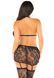 Комплект Leg Avenue Bra Top, Garter Skirt and Stockings One Size, Black