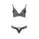 Комплект белья Passion ERZA SET S/M, black, лиф и трусики