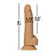Фаллоимитатор ADDICTION Dual Density Silicone Dildo Caramel 8&Prime;, присоска, диаметр 4,3 см, вибропуля