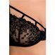 Комплект білизни Passion Exclusive HAYA SET L/XL, black, стрінги, ліф, пояс для панчіх