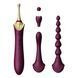 Мультифункциональный вибратор Zalo &mdash; Bess 2 Velvet Purple, 4 насадки, подогрев