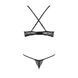 Комплект белья Passion Exclusive QUENTRIS BIKINI S/M, black, стринги и полуоткрытый лиф