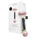 Ролер-масажер для обличчя та тіла з рожевим кварцом GESKE SmartAppGuided Rose Quartz Face & Body Roller 5in1 gray