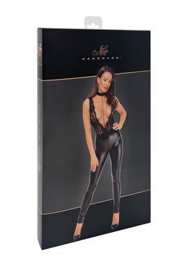 Комбинезон Noir Handmade F298 Libido, XXL, под латекс, кружевной верх, чокер, съемные бусы, доступ