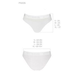 Трусики с прозрачной вставкой Passion PS006 PANTIES L, white