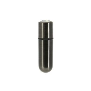 Вибропуля PowerBullet First-Class Bullet 2.5&Prime; with Key Chain Pouch, Gun Metal, 9 режимов вибрации