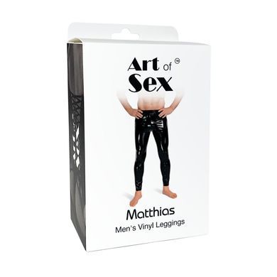 Лаковані чоловічі легінси Art of Sex - Matthias, колір чорний, розмір M