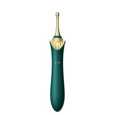 Мультифункциональный вибратор Zalo &mdash; Bess 2 Turquoise Green, 4 насадки, подогрев