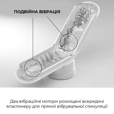 Мастурбатор Tenga Flip Zero Electronic Vibration White, изменяемая интенсивность, раскладной