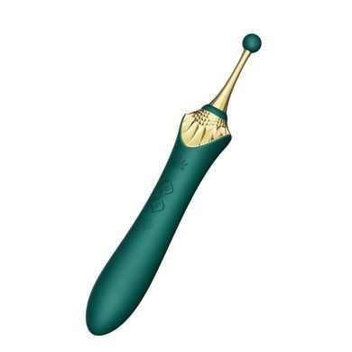 Мультифункциональный вибратор Zalo &mdash; Bess 2 Turquoise Green, 4 насадки, подогрев