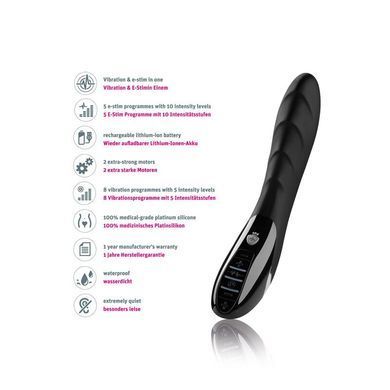 Вібратор з електростимуляцією Mystim Sizzling Simon eStim Black, міостімулятор