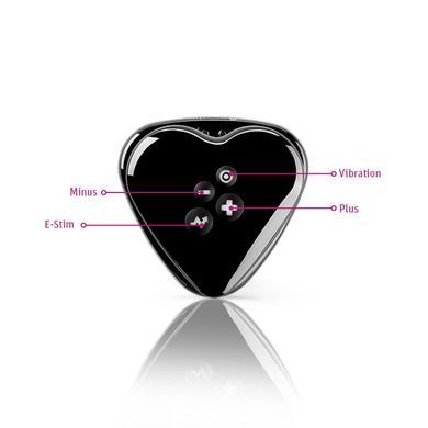 Вібратор для клітора з електростимуляцією Mystim Heart's Desire Black Edition