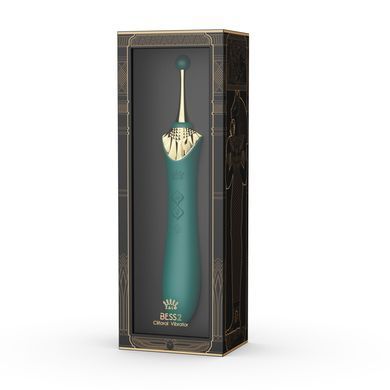 Мультифункциональный вибратор Zalo &mdash; Bess 2 Turquoise Green, 4 насадки, подогрев
