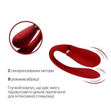 Смартвібратор для пар Zalo &mdash; Fanfan Bright Red