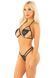 Комплект Leg Avenue Open Cup Bra and Pearl String One Size, Black