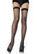 Панчохи-сітка Leg Avenue Nylon Fishnet Thigh Highs One size, Black, дрібна сітка