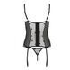 Корсет с подвязками, стринги Passion LOVELIA CORSET XXL/XXXL, black
