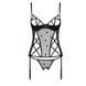 Корсет с подвязками, стринги Passion LOVELIA CORSET XXL/XXXL, black