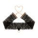 Кружевные наручники и воротник Rosy Gold - Lace Cuffs and Collar - Black