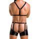 Комплект эротического мужского белья Passion 047 SET JOHN S/M Black, трусы, портупея