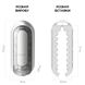 Мастурбатор Tenga Flip Zero Electronic Vibration White, изменяемая интенсивность, раскладной