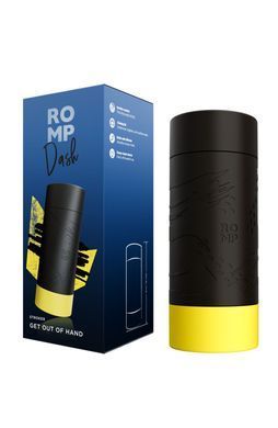 Мастурбатор с эффектом вакуума Romp Dash Black, богатая текстура, многоразовый