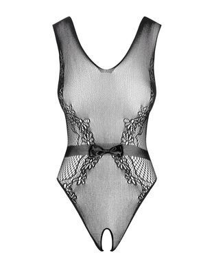 (SALE) Сітчастий бодістокінг з доступом Obsessive B115 teddy S/M/L, чорний