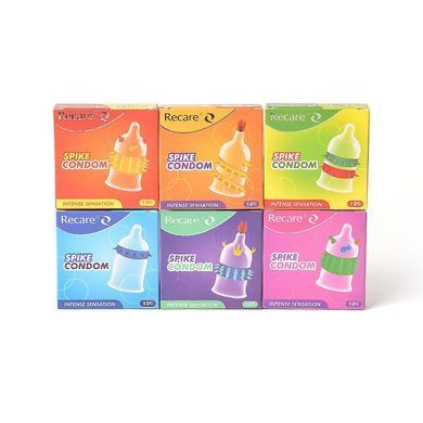 Насадка на член Recare Spike Condom Green (презерватив с рядами шипов)