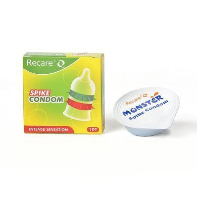 Насадка на член Recare Spike Condom Green (презерватив с рядами шипов)