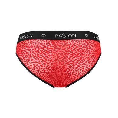 Мужские полупрозрачные трусы Passion 031 SLIP MIKE L/XL Red, под леопард