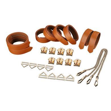 Набор из 8 ремней для связывания LOCKINK 8-Bondage-Straps Restraint Set - Brown