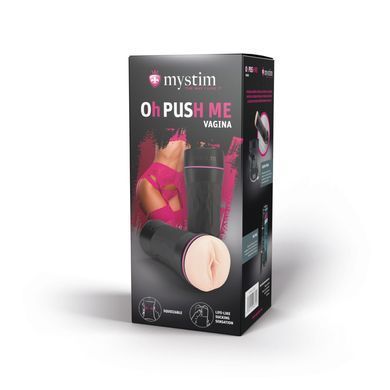 Мастурбатор-вагіна Mystim O(h) PUSH ME Vagina, можна стискати та регулювати вакуум